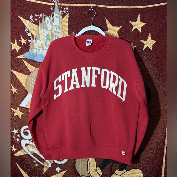 Vintage 90s Russell Athletic Stanford University Crewneck Sweatshirt USA L - Picture 1 of 6